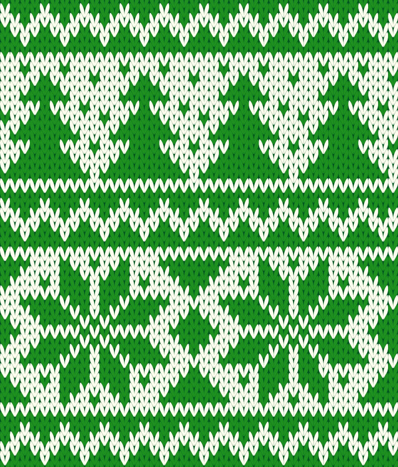 Grne Weihnachten Strickmuster Hintergrund Vektor-Material
