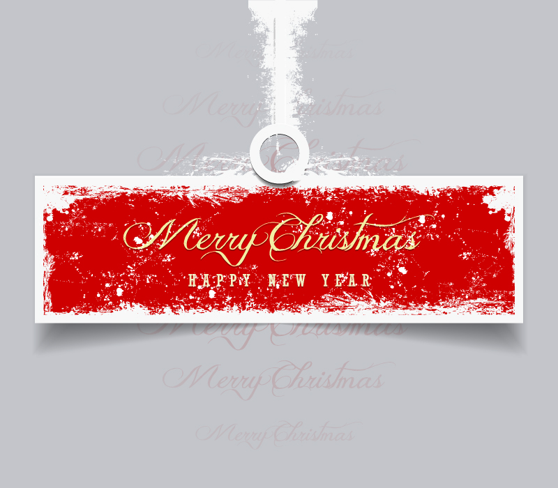 Kreative Weihnachten rot tag Vektor Material