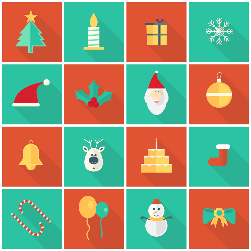 16 Modelle von kreativen Weihnachts Symbol Vektor-Material
