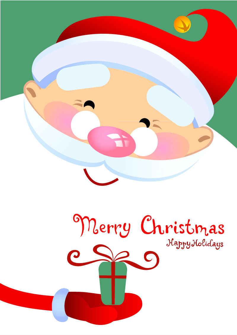 Cartoon freundlich Weihnachtsmann Vektor-Material