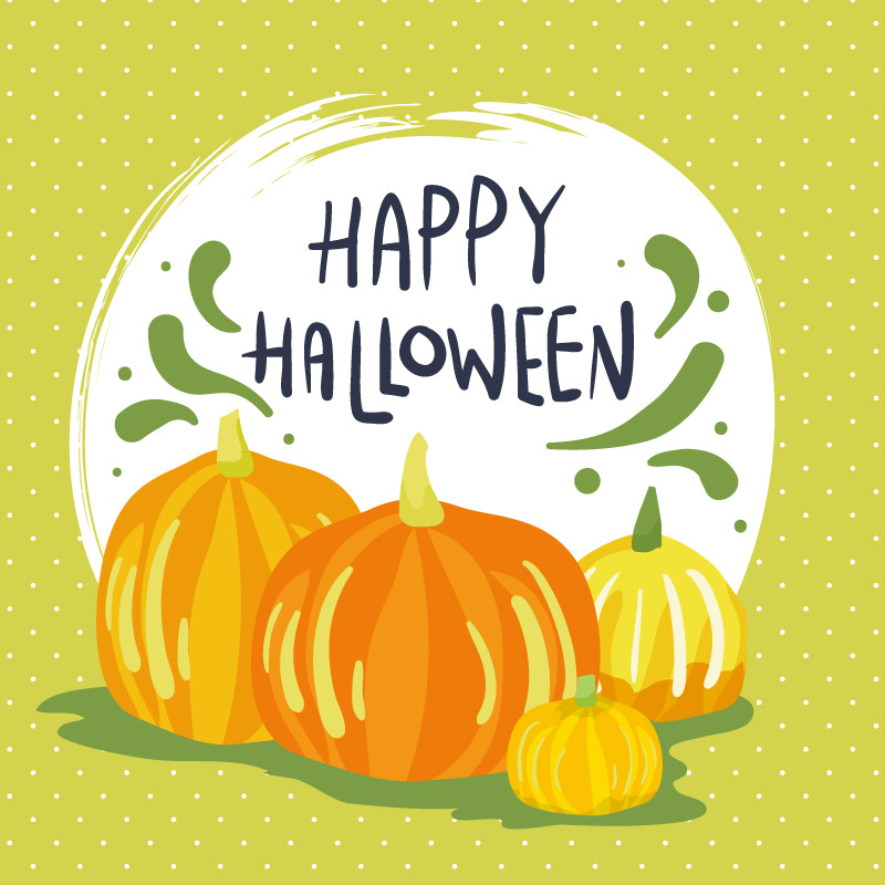 Painted Halloween-Krbis Vektor-Material
