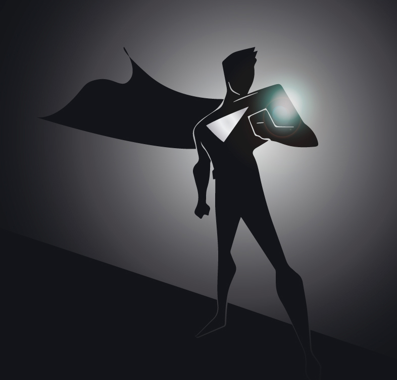 Kreative Superman Silhouette Vektor-Material