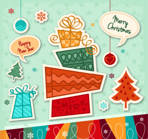 Schals Weihnachten Rentier Vektor-Material