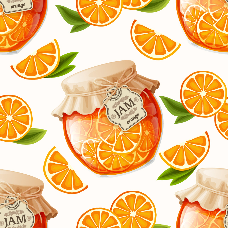 Köstliche Orangenmarmelade Vektor-Material
