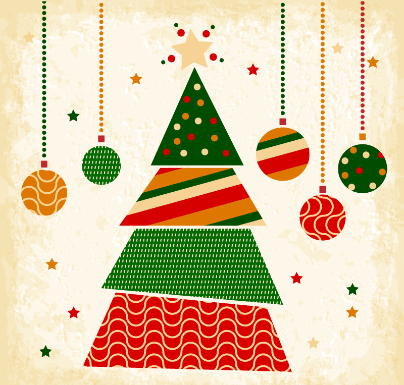 Kreative Weihnachtsbaum Dreiecks Vektor-Material