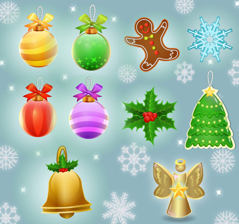 Ziffer 10 Weihnachtsdekoration Symbol Vektor-Material