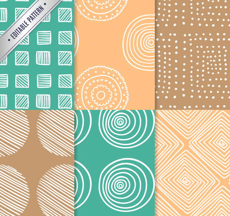 6 weiße Linien nahtlose Hintergrund Vektor-Material
