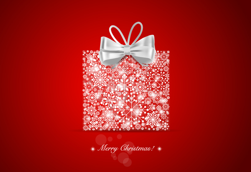 Schöne Schneeflocke-Weihnachtsgeschenk Vektor Material