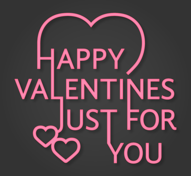 Pink Valentine WordArt Vektor-Material
