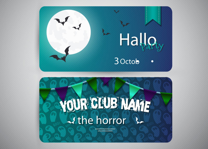 Creative-Halloween-Party-Karte Vektor Material