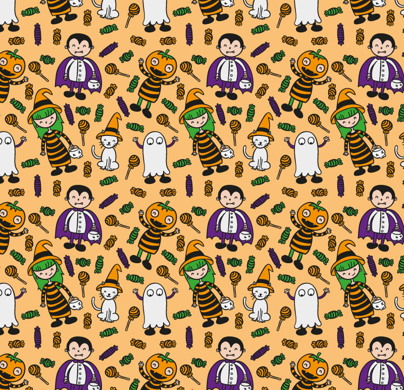 Cartoon Halloween nahtlose Hintergrund Element Vektor Material
