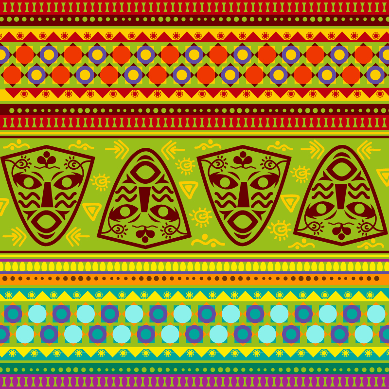 Kreative African National Muster Hintergrund Vektor Material
