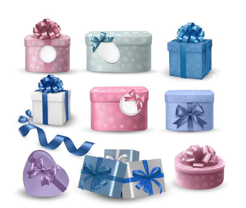 9 Geschenkband-Design Vektor-Material