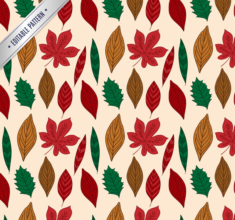 Bunte Herbstblätter nahtlose Hintergrund Vektor-Material