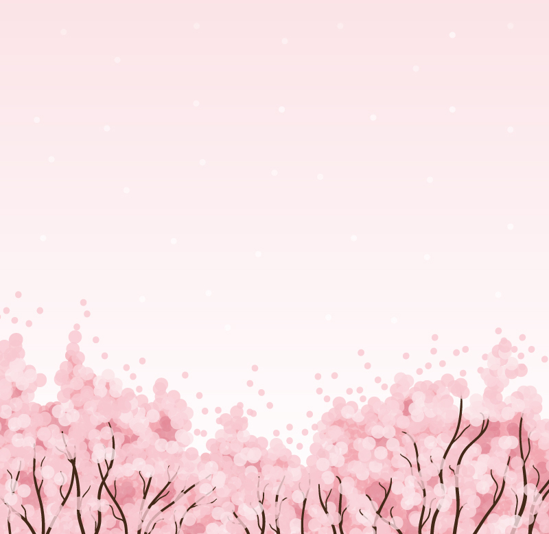 Wunderschöne Kirsche rosa Meer Vektor-Material