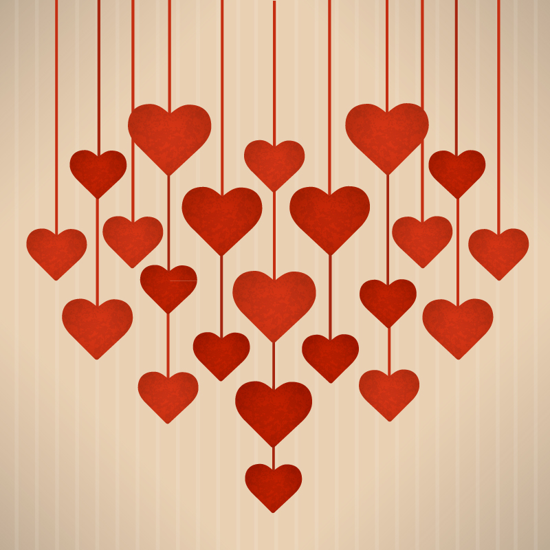Liebe Charm rotem Hintergrund Vektor-Material