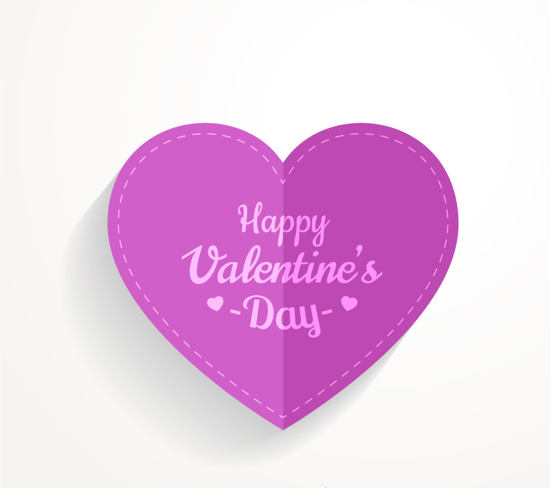 Falten lila Valentine-Liebe Vektor Material
