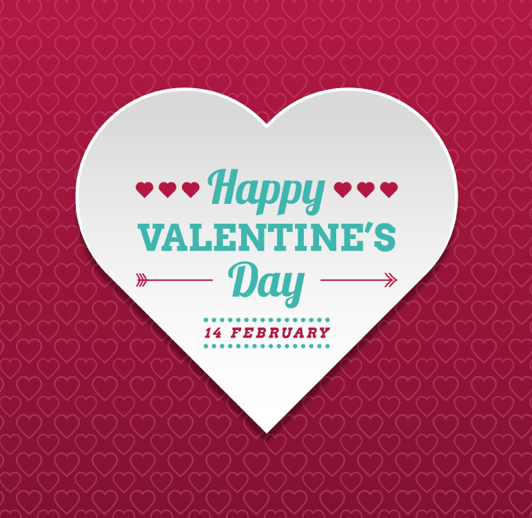 Valentine lieben weiß Vektor-Material
