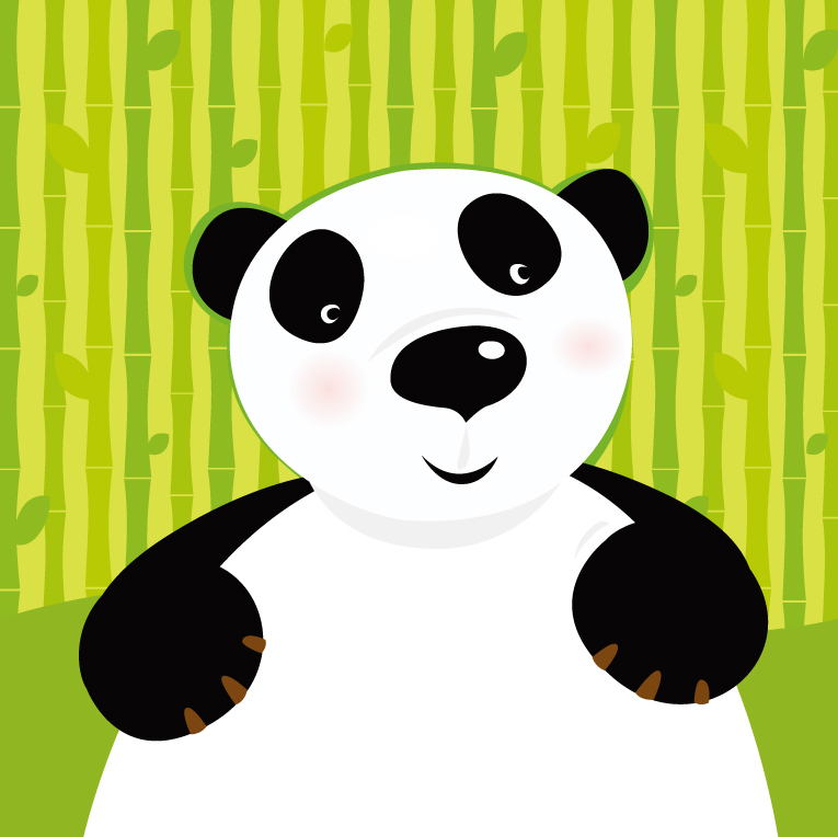 Netter Panda ehrlich Vektor-Material