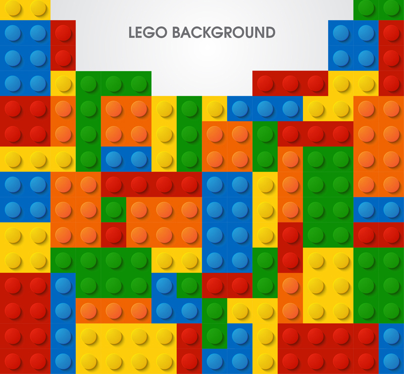Kreative Lego Hintergrund Vektor-Material