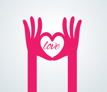 Rose Red Geste der Liebe Design Vektor-Material