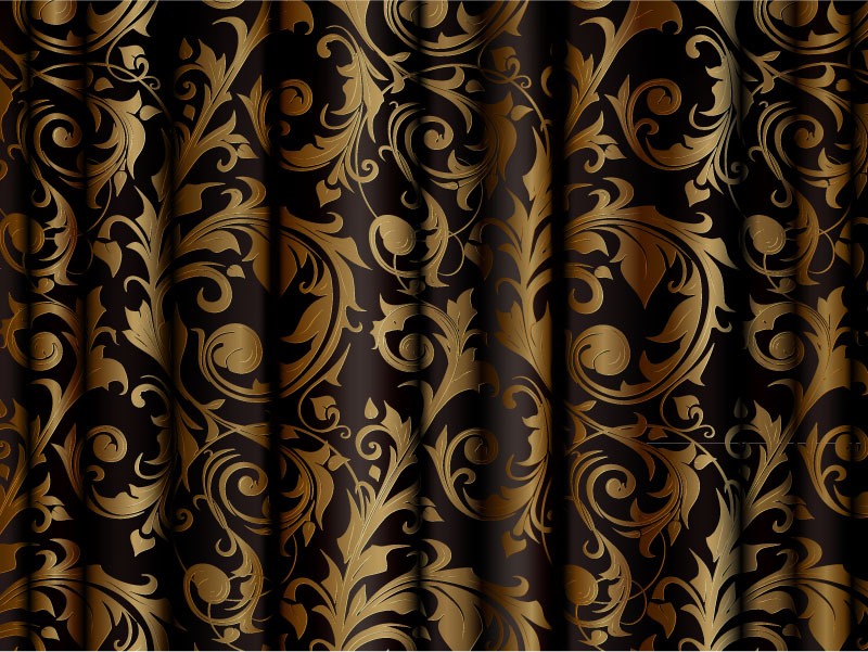 Herrlicher goldener Seide Design Muster Vektor Material