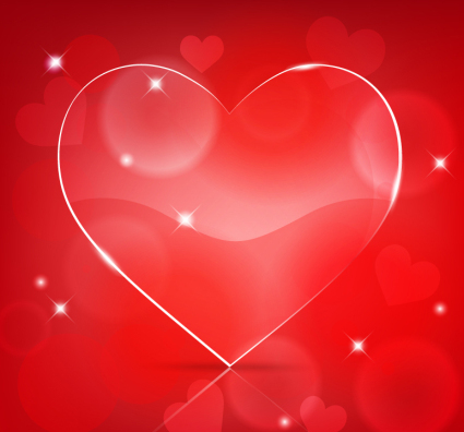 Transparente Liebe kreatives Design Vektor-Material