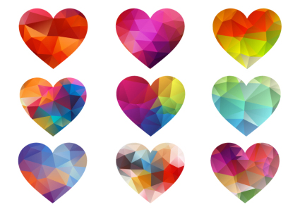 9 Love Symphony geometrische Vektor-Material