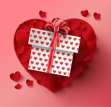 Feinpapier und Geschenk der Liebe Vektor-Material