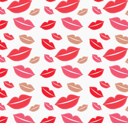 Rote Lippen nahtlose Hintergrund Vektor-Material
