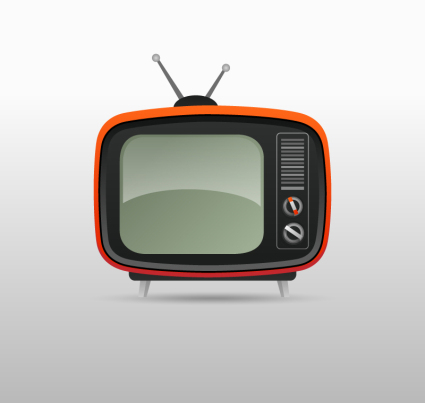 Red alten TV-Cartoon-Vektor-Material