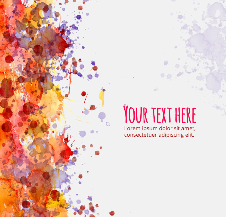 Bunte Aquarell Farb Hintergrund Vektor-Material