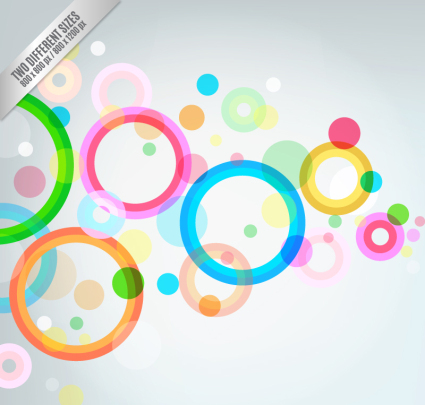 Bunte Kreis Hintergrund Vektor-Material