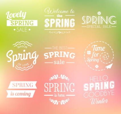 9 Hallo Fr¨¹hling WordArt vector