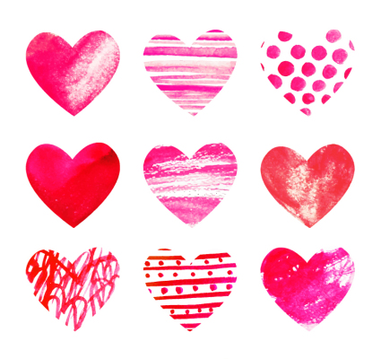 9 Aquarell Liebe Design Vektor-Material