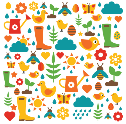 Frisch gardening Karikatur nahtlose Hintergrund Vektor-