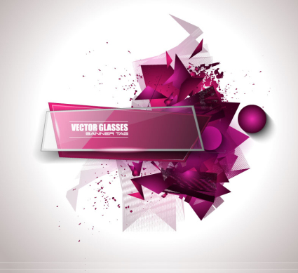 Fashion Glas Textur Banner Vektor