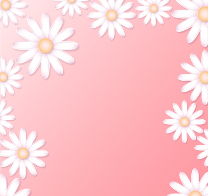 Margaret Weiße Blume Hintergrund Vektor-Material
