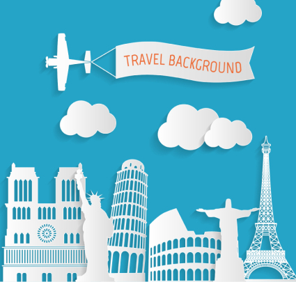 Creative World Travel Cliparts-Vektorgrafik