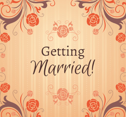 das poster vector karte von der hochzeit des retro
flower