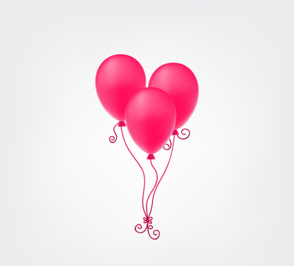 pink ballon strahl vector material