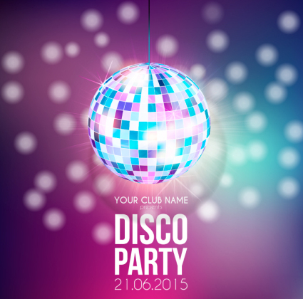 mode - discokugel poster vector material