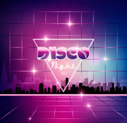mode - disco party poster vector diagramm