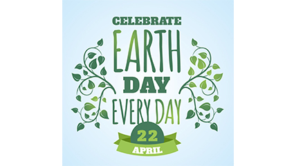 Gr¨šne Blätter Earth Day Greeting Card Vector
