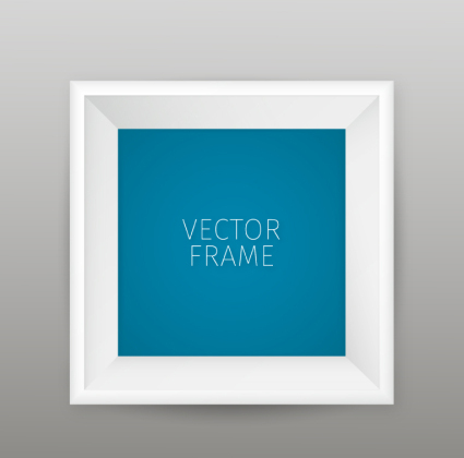 feine, weiße frame vector material