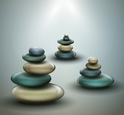 feine spa pebbles vector material