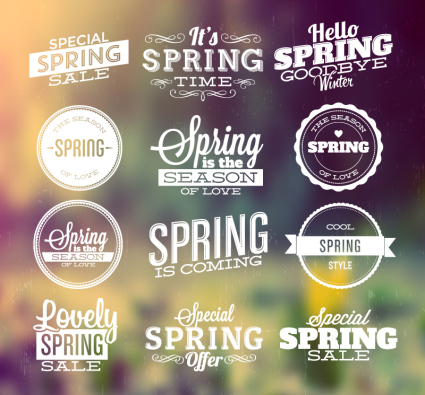 12 fr¨¹hjahr werbe - label vector material