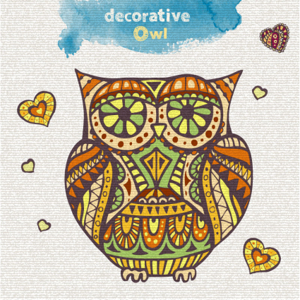 Creative-Eule Muster Vektor Material