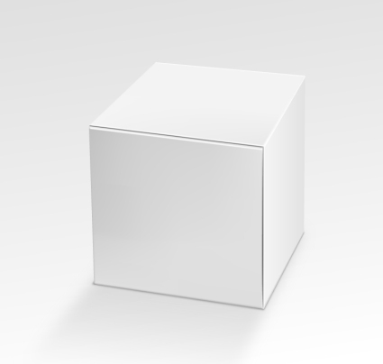 Blank geflltes Quadrat Papierkasten Vektor-Material