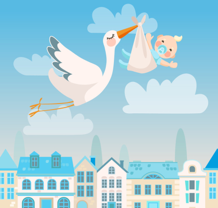 Songzi Kran und Baby Videos Material